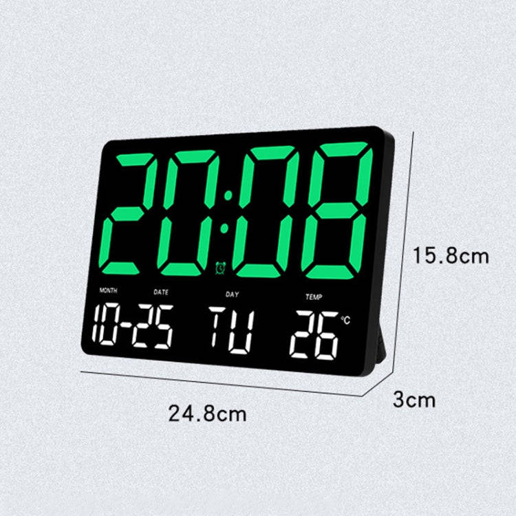 Large Display Led Digital Clock 5 Modes Brightness Adjustable Temperature Mute Electronic Clock(O...