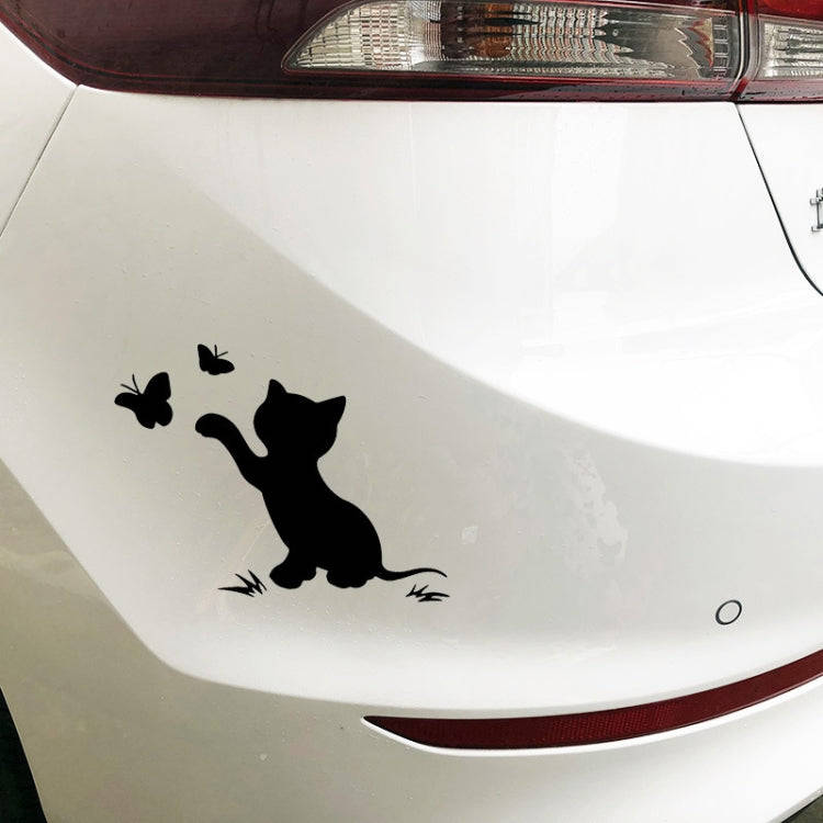 10pcs Disc Cat Reflective Scratch Body Sticker(Whit)
