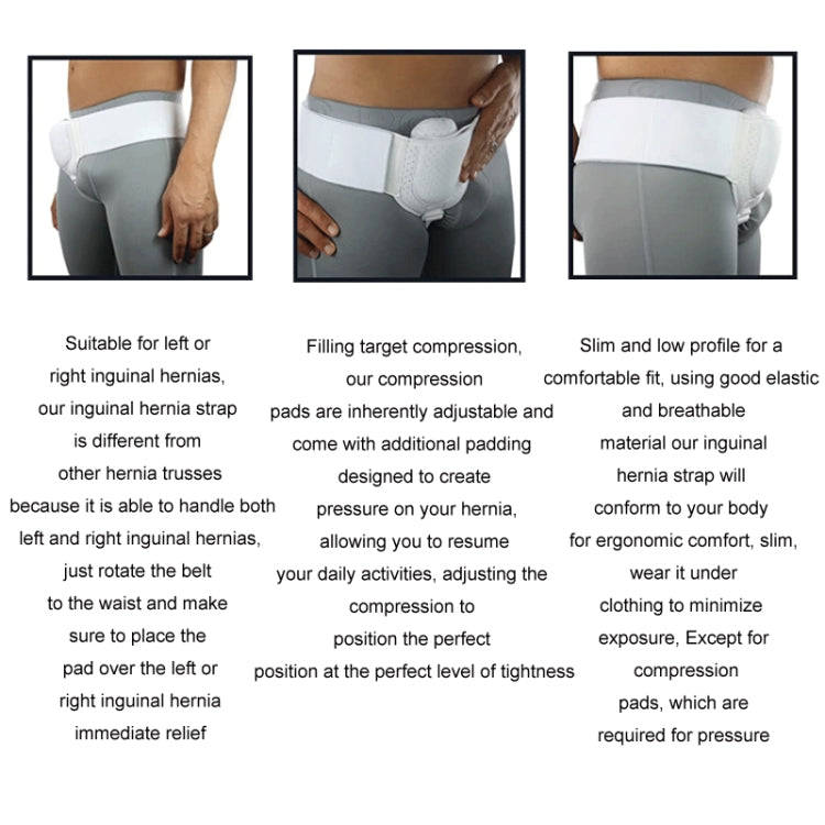 Adult Hernia Belt Groin Protection Belt, Color: Black