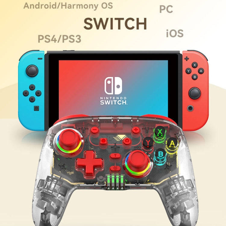 For PS3 / PS4 Dual Vibration Wireless Gamepad With RGB Lights(Green)