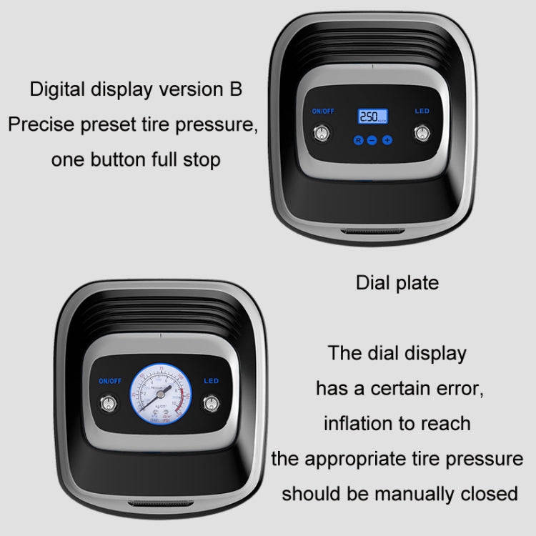 12V Metal Cylinder Smart Digital Display Portable Mini Tire Pump, Specification: No. 30 Automatic...
