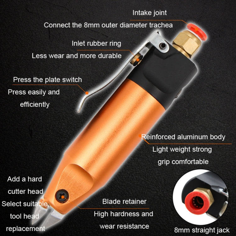 HSD HS-5+S2S Cut Metal Set 2 In 1 Pneumatic Snip Plier Cutting Metal Plastic Model Scissor Tool
