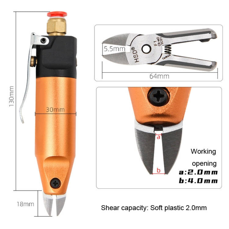 HSD HS-5+F1 Cut Plastic Set 2 In 1 Pneumatic Snip Plier Cutting Metal Plastic Model Scissor Tool
