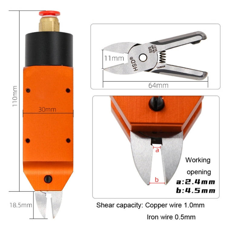 HSD MS-5+S2S Cut Metal Set 2 In 1 Pneumatic Snip Plier Cutting Metal Plastic Model Scissor Tool