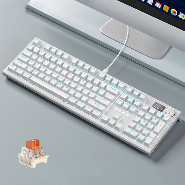 LANGTU LT104 Mechanical Keyboard Backlight Display Flexible DIY Keyboard, Style: Wired Single Mod...