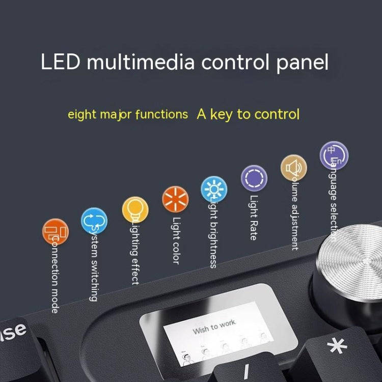 LANGTU LT104 Mechanical Keyboard Backlight Display Flexible DIY Keyboard, Style: Wired Single Mod...