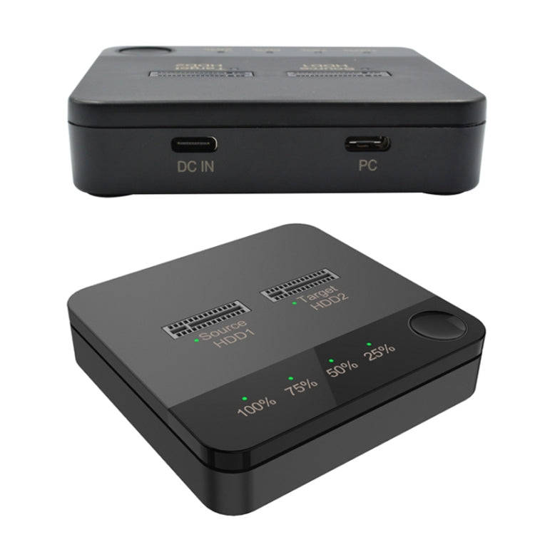 M.2 SATA Hard Disk Duplicator Solid State Drive SSD Mobile Hard Drive Enclosure(Black)