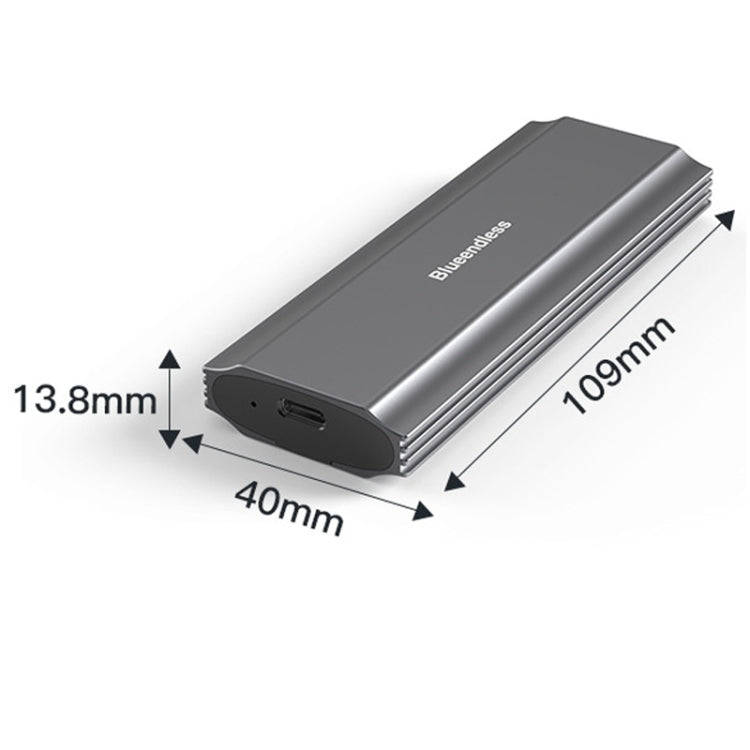 Blueendless 2810 Single SATA Protocol Wiring C-A M.2 Mobile Hard Disk Case SSD External Solid Har...