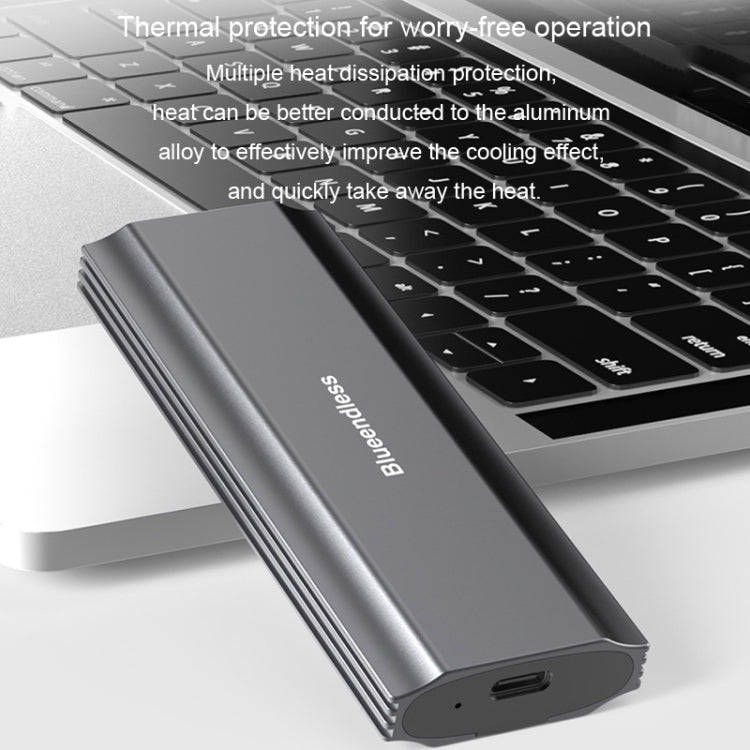 Blueendless 2809 General Dual Protocol Wiring C-A M.2 Mobile Hard Disk Case SSD External Solid Ha...