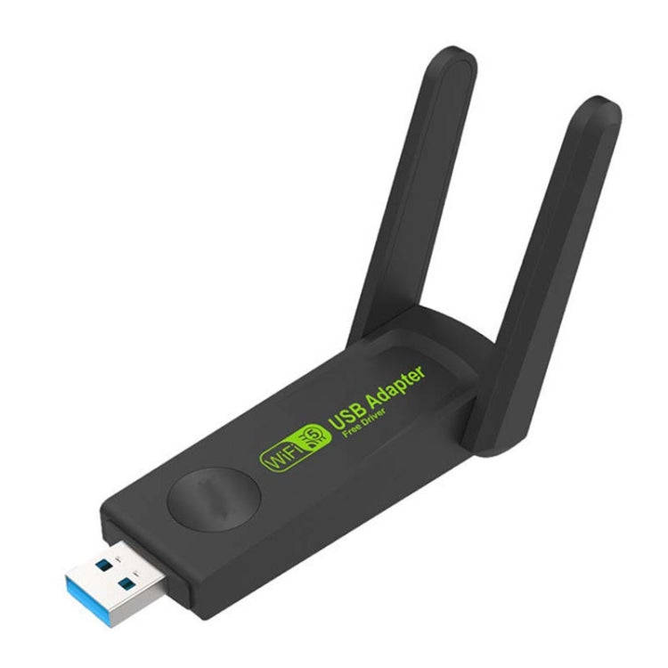 1300Mbps Wireless Network Card Gigabit Dual Band 5G Driverless Computer USB Network Card, Scope: ...