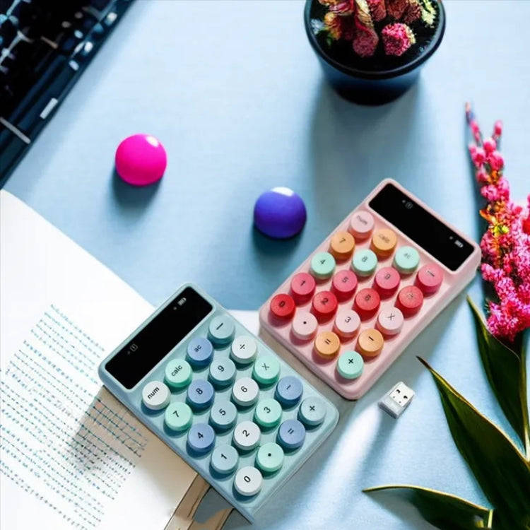 Q3 2.4G Mini Wireless Office Digital Keyboard Cash Register Financial Accounting Password Keypad(...