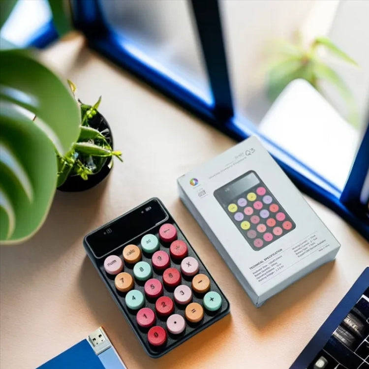 Q3 2.4G Mini Wireless Office Digital Keyboard Cash Register Financial Accounting Password Keypad(...
