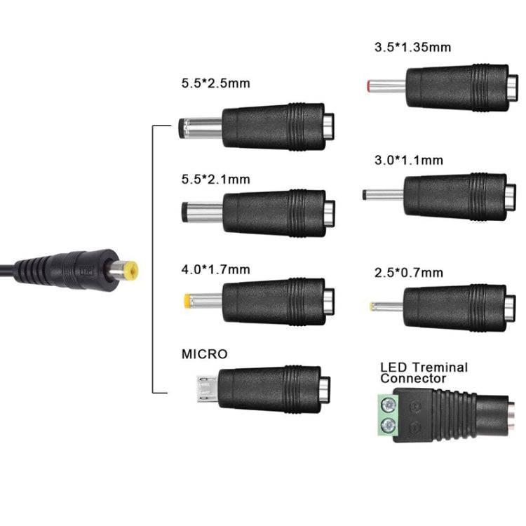 30W USB Interface Adjustable Power Adapter With Power Monitoring LED Light, Specification: AU Plug