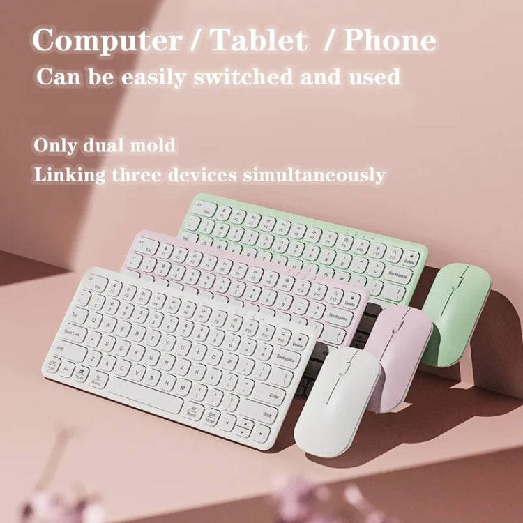 B087 2.4G Portable 78 Keys Dual Mode Wireless Bluetooth Keyboard And Mouse, Style: Keyboard Mouse...