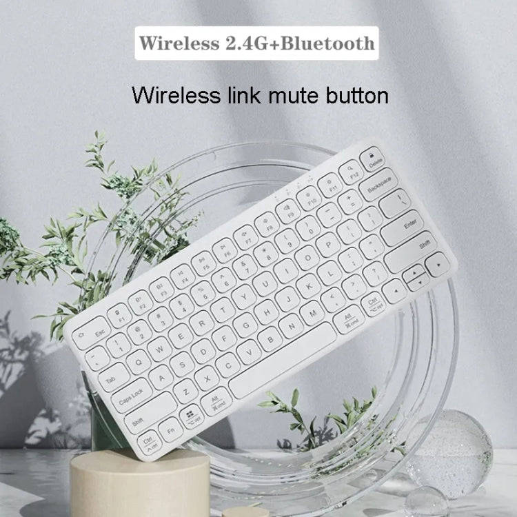 B087 2.4G Portable 78 Keys Dual Mode Wireless Bluetooth Keyboard And Mouse, Style: Keyboard Mouse...