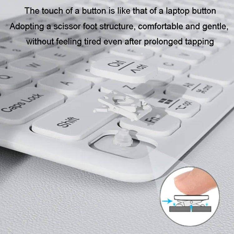 B087 2.4G Portable 78 Keys Dual Mode Wireless Bluetooth Keyboard And Mouse, Style: Keyboard Mouse...