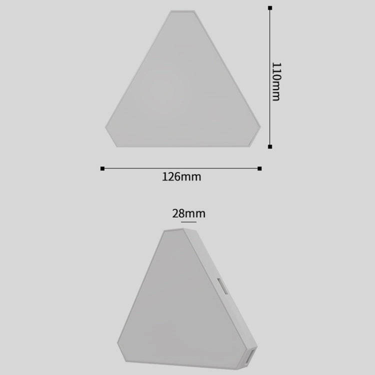 10pcs /Set Triangle Splicing Intelligent Sound Control Quantum Light Atmosphere Lighting With Rem...