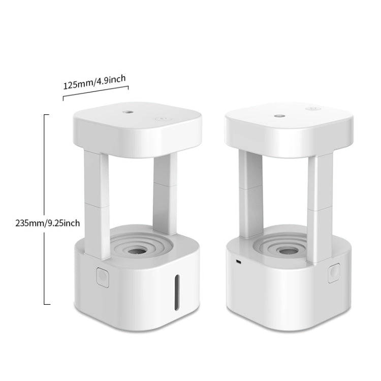 580ml Anti-gravity Humidifier Water Droplet Backflow Atomizer Aromatherapy Machine(Colorful Light)