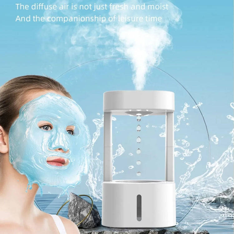 580ml Anti-gravity Humidifier Water Droplet Backflow Atomizer Aromatherapy Machine(Colorful Light)