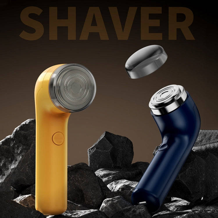 Rechargeable Travel Electric Shaver Portable Elbow Mini Floating Head Shaver(Orange)