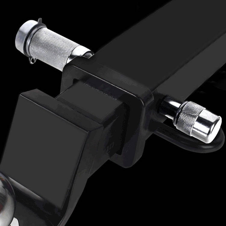 Car Latch Lock Trailer Tow Hook Anti-theft Padlock(Bending Silver)
