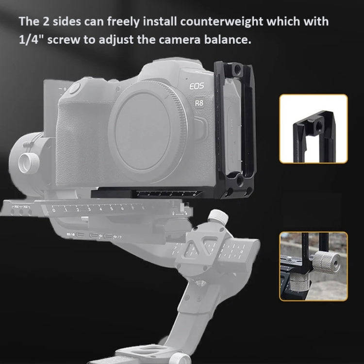 Universal Camera L Shape Bracket Quick Release Plate for Camera RSC2 / RS3 Stabilizers, Spec: L-4...