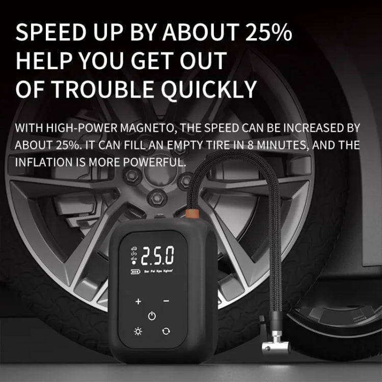 Multifunctional Portable Car Electric Wireless Tire Inflator Pump(Mechanical Button)