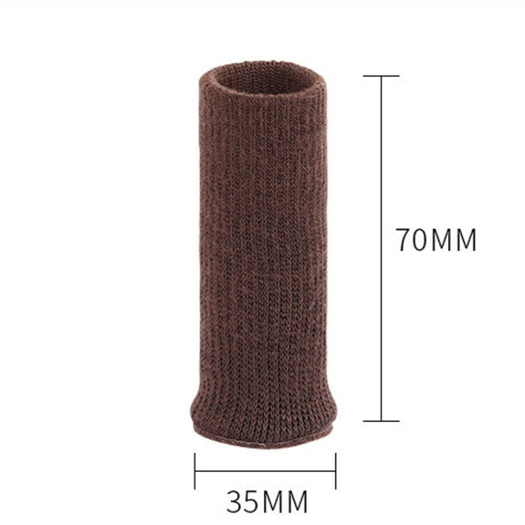 4pcs /Set Non-Slip Table And Chair Protectors Silent And Wear-Resistant Table Pads(Dark Brown)