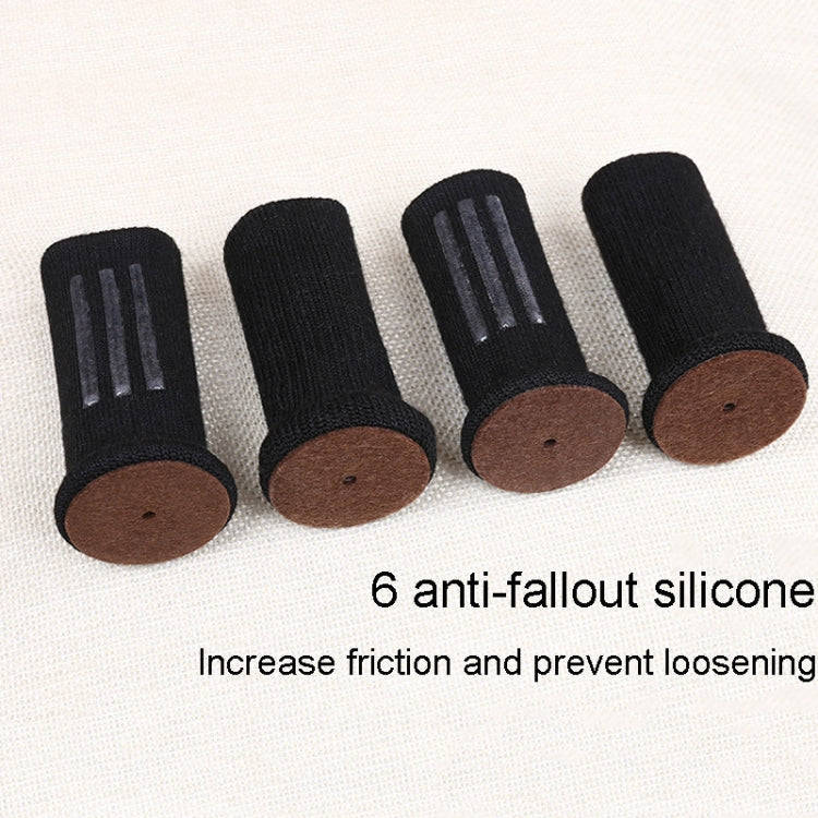 4pcs /Set Non-Slip Table And Chair Protectors Silent And Wear-Resistant Table Pads(Black)