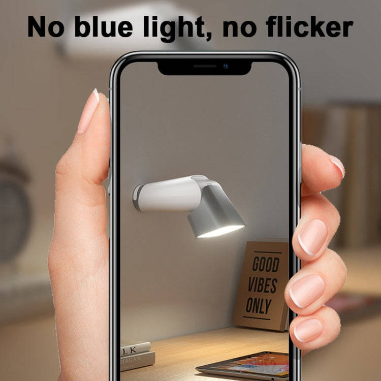 Multifunctional Reading Desk Lamp Flashlight Wall Mounted Bedside Lamp Folding Camping Lamp(Gray)