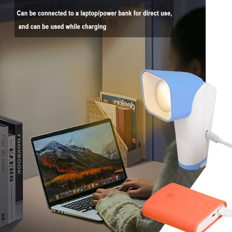 Multifunctional Reading Desk Lamp Flashlight Wall Mounted Bedside Lamp Folding Camping Lamp(Blue)