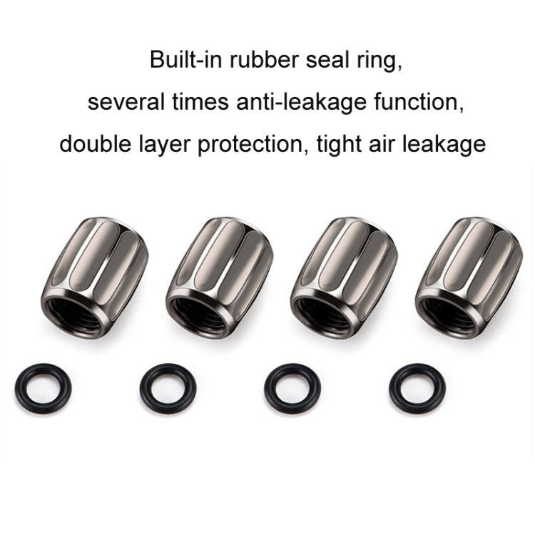 4pcs/set Metal Anti-theft Tyre Core Valve Personalised Conversion Cap, Color: Colorful