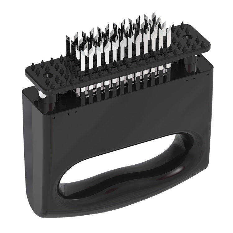 48-pin Meat Loosener with Handle Stainless Steel Meat Tenderizer Steak Needle Kitchen Tools(Black)