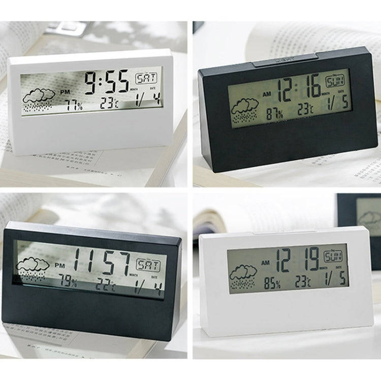 LCD Electronic Desk Clock Digital Display Multifunctional Temperature And Humidity Meter Alarm Cl...