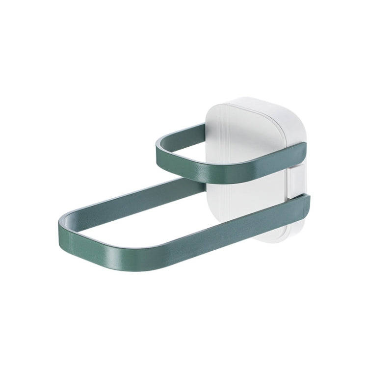 Double Layer Punch Free Wall Clothes Hanger Hooks Storage Organiser Rack(Green)
