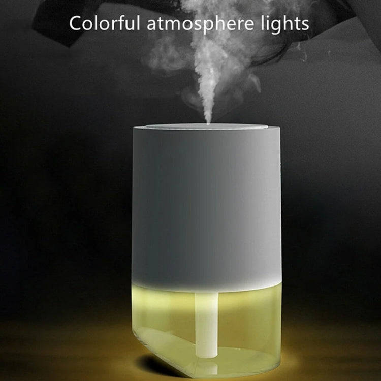 350ml Ultrasonic Air Humidifier Mini Angle Adjustment Car Air Purifier, Spec: 800 mAh Pink