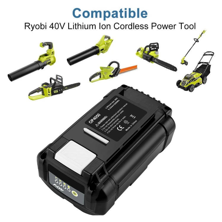 5000mAh For Ryobi OP4026A / OP4050 40V Lawn Mowers Lithium-ion Battery