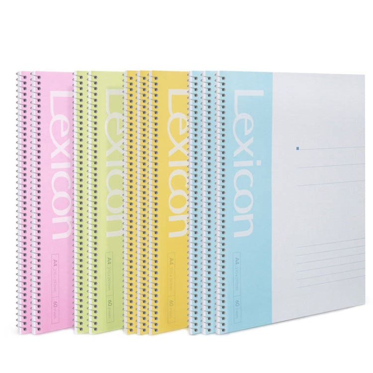 Deli 7688 A4 60-pages Spiral Bound Notebook Live Page Office Business Notepad(Random Color Delivery)