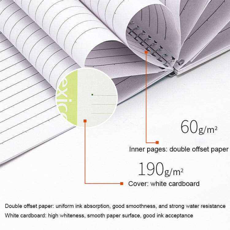 Deli 7688 A4 60-pages Spiral Bound Notebook Live Page Office Business Notepad(Random Color Delivery)