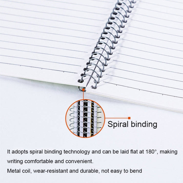 Deli 7688 A4 60-pages Spiral Bound Notebook Live Page Office Business Notepad(Random Color Delivery)
