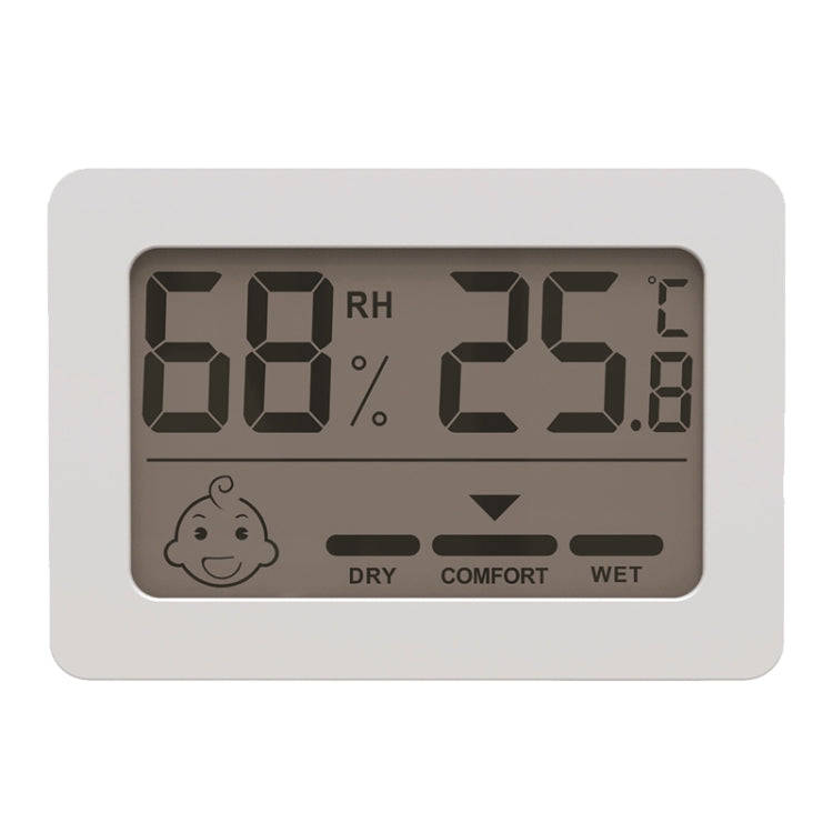 Household Indoor Mini Electronic Temperature And Humidity Meter With Stand(White)