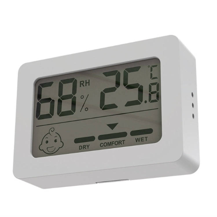 Household Indoor Mini Electronic Temperature And Humidity Meter With Stand(White)