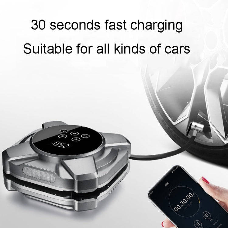 30 Cylinders Car Intelligent Digital Display Inflator Pump Portable Car Tire Pneumatic Engine(Black)