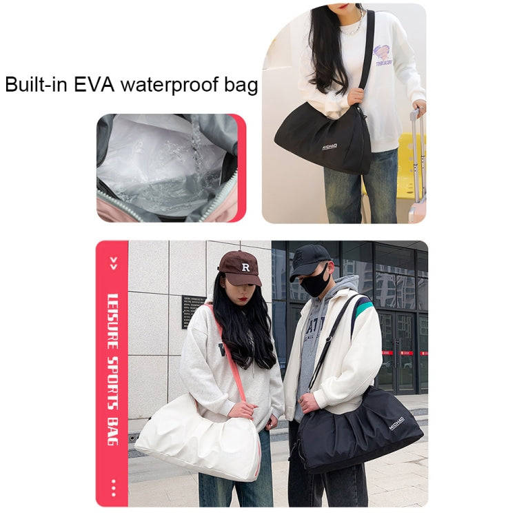 Dry And Wet Separation Swimming Storage Bag Sports Fitness Bag With Shoe Compartment, Color: Pink