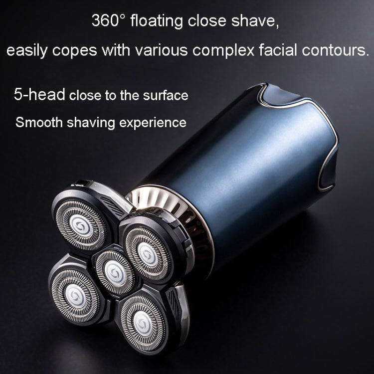 Men Multifunctional Electrical Shaver Rechargeable 5-Blade Shaving Razor(Black)