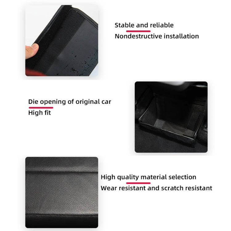 For Tesla Model Y PU Leather Car Interior Storage Glove Box Modification Accessories, Style: Seat...