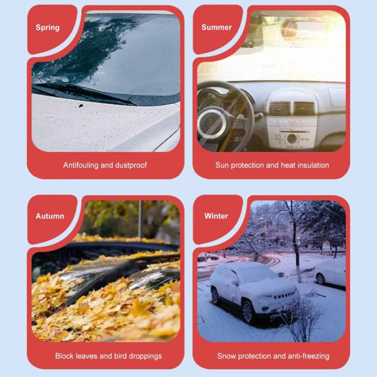 ST-3959 Snow Cover Front Windshield Strong Magnetic Adsorption Car Windshield Cover Oxford Cloth ...