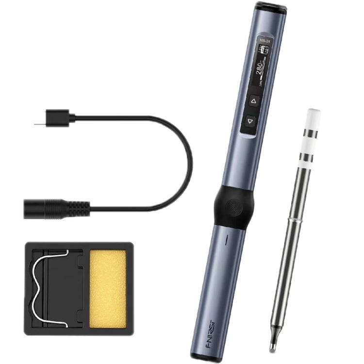 FNIRSI 4pcs/ Set Mini Soldering Station Digital Display Constant Temperature Smart Soldering Iron...