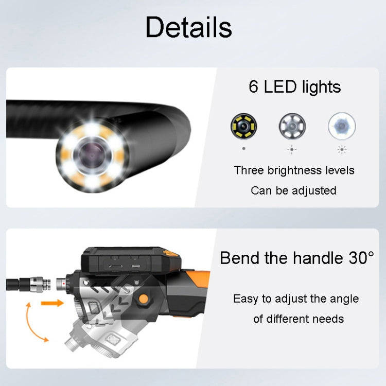 Teslong NTS300 5.5mm-1M Dual Lens Waterproof 5 Inch HD Industrial Borescope Auto Repair Tools
