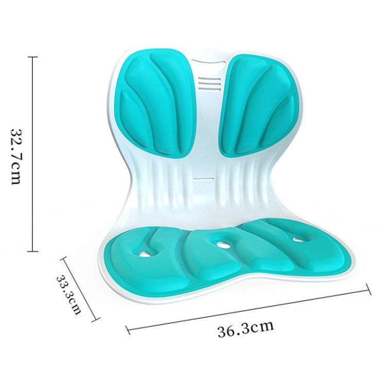 Lumbar Protector Cushion Children Office Sedentary Seat Posture Correction Chair(Emerald)
